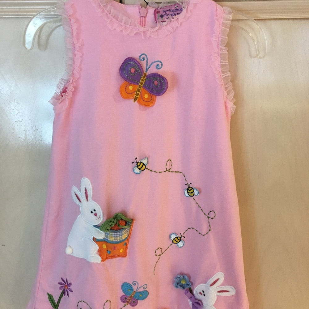 Springtime - Beautiful Girls Dress - Embossed , Embellished , Embroidere…
